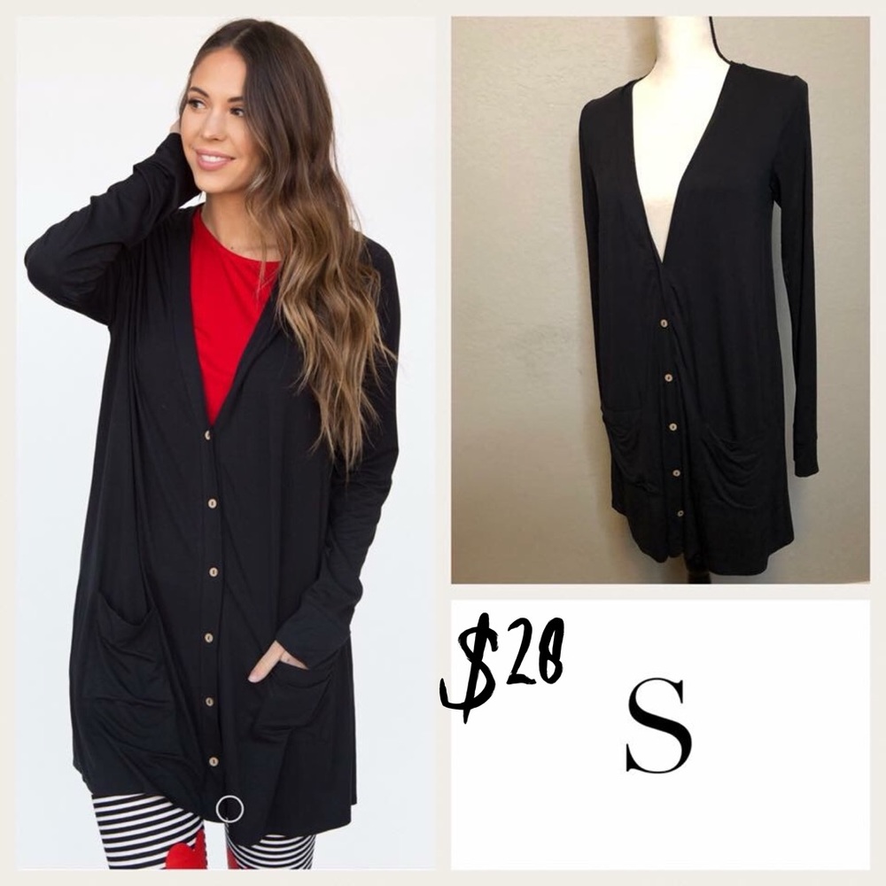 Black cardigan
